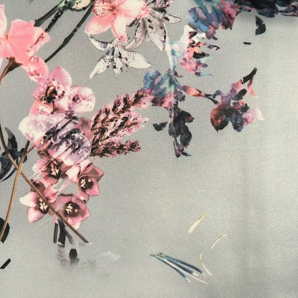 Grey Suzy Shier Cherry Blossom Cocktail Dress - Picture 3 of 3